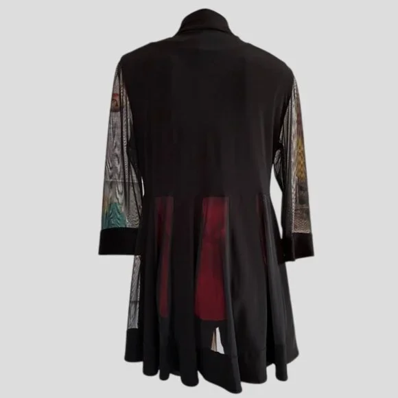 Joseph Ribkoff Black Mesh Cover Up - Picture 5 of 15